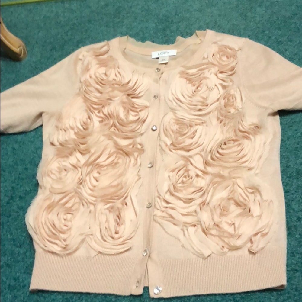 Ann Taylor loft pink sweater